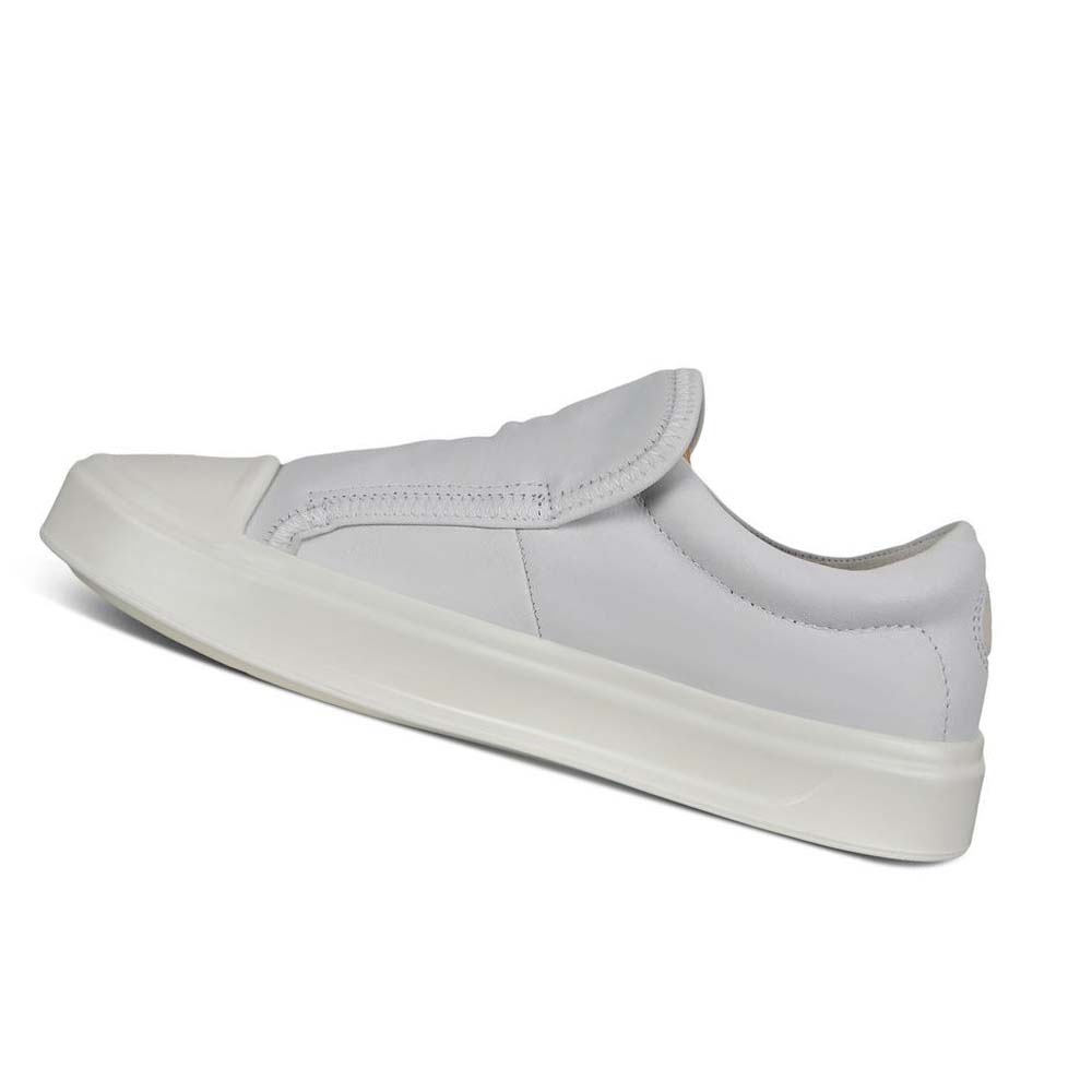 Women's Ecco Flexure T-cap Slip-on Casual Shoes White | USA 64QMA